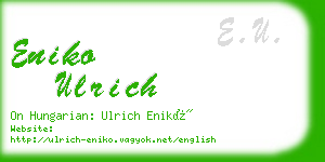 eniko ulrich business card